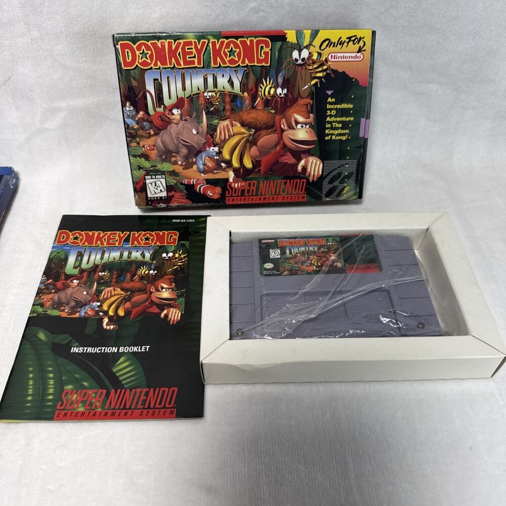 Donkey Kong Country Super Nintendo SNES CIB w/ Manual Tested & Working